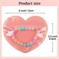thumbnail image 3 of 100pcs Small Bags for Small Business, 3.5x5 inch Heart-Shaped Jewelry Bags Clear Mylar Ziplock Baggies Cute Packaging Supplies for Bracelets Sample, 3 of 16