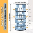 thumbnail image 3 of Kings Brand Furniture - 7-Tier Rotating Shoe Rack, 360° Revolving Lazy Susan Spinning Shoe Rack Tower Storage Organizer for Closet Entryway Bedroom Hallway, Blue, 3 of 6