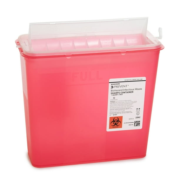 McKesson Prevent Sharps Container, PunctureResistant Lockable Bin