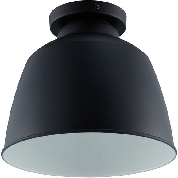 SEI Furniture Averni Industrial Metal Dome Flush Mount in Black