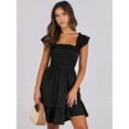 thumbnail image 3 of Vestido ANRABESS 2025 sin mangas, cuello cuadrado y espalda descubierta, negro, talla M, 3 of 9
