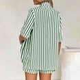 thumbnail image 3 of Bixock Maternity Pants,Womens Over The Belly Pants,Women's Maternity Clothing Two-piece Loose Striped Off Shoulder Shirt Top Shorts Set, 3 of 7