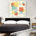 thumbnail image 2 of ARTCANVAS Mid-Century Modern Transparent Squares Over Lines Canvas Art Print - Size: 36" x 36" (0.75" Deep), 2 of 9