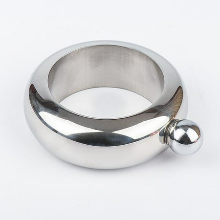 

XINGJIU Bangle Flask Stainless Steel Wine Hip Flask Bracelet Shaped Whiskey Drinkware Funnel Wine Bottle Set Funnel
