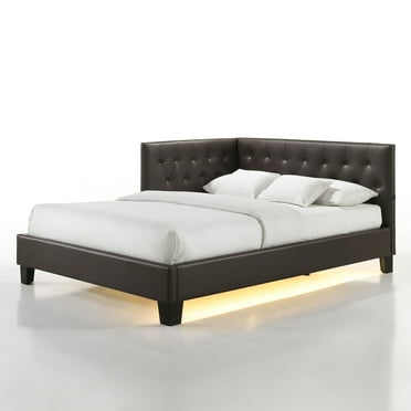 Picket House Furnishings Mirage Corner Full Bed in Brown PU