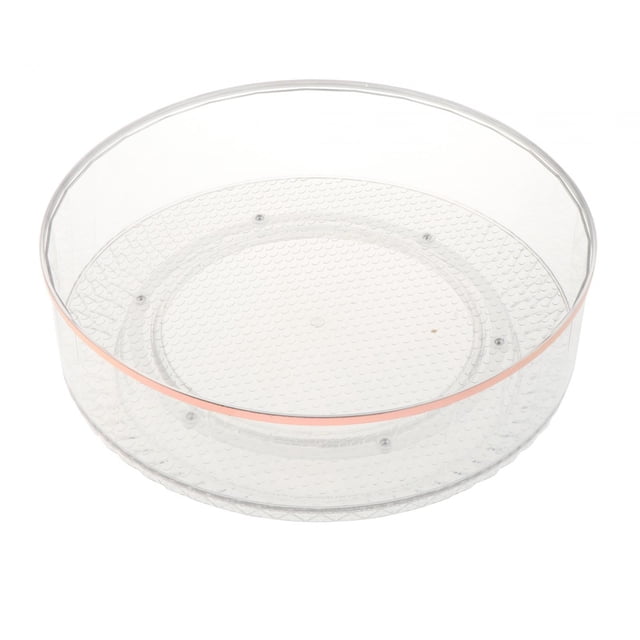 Organizador de maquillaje cosmético con plataforma giratoria, decorativo, multiusos, 360 grados. claro