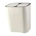 thumbnail image 1 of Kitchen Trash Can Two Compartments Garbage Bin for Bedroom, Apartments, Rvs white, 1 of 8