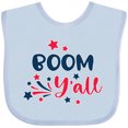 thumbnail image 3 of Inktastic 4th of July Boom Y'all with Red White and Blue Stars Boys or Girls Baby Bib, 3 of 4