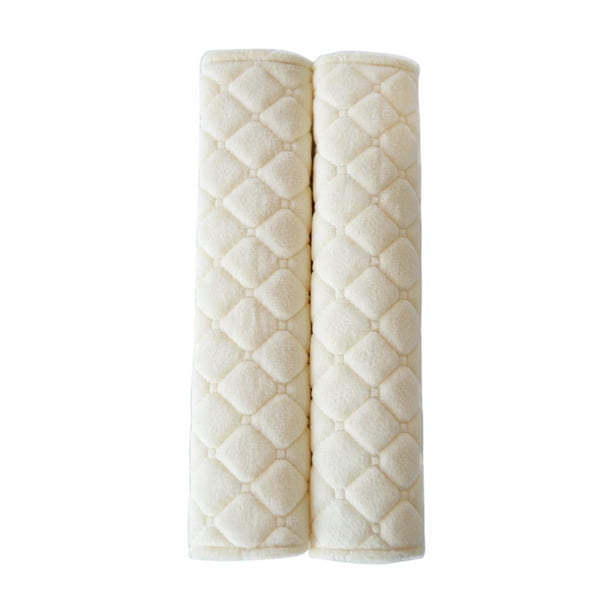 2 Piezas Decoraciones De La Cubierta Del Cinturón De Seguridad Del Coche Para La Bolsa De La Cámara Adultos Niños Coche Beige Sunnimix Cubierta de la almohadilla del cinturón de seguridad del automóvil