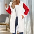 thumbnail image 2 of Kezqiaxn Zip Up Sweatshirt Women Fashion Color Block Long Sleeve Casual Long Jacket with Pockets Fall Winter Womens Sweatshirts, 2 of 6