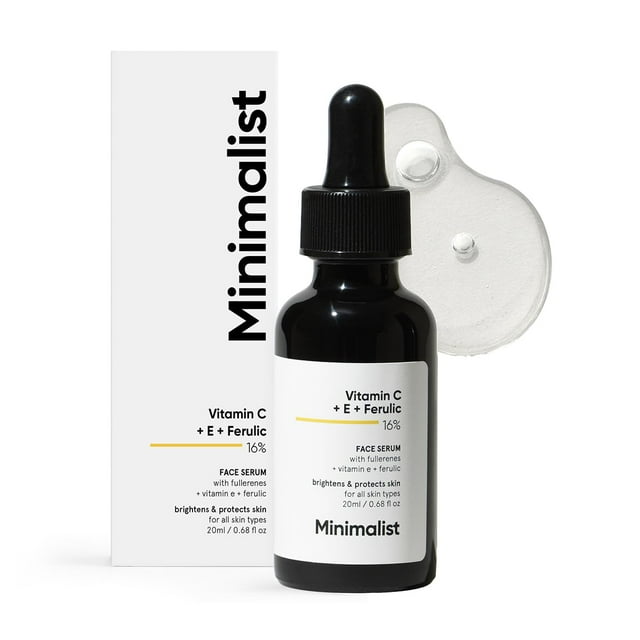 Sérum facial minimalista con vitamina C+E+ácido ferúlico, 20 ml, antienvejecimiento