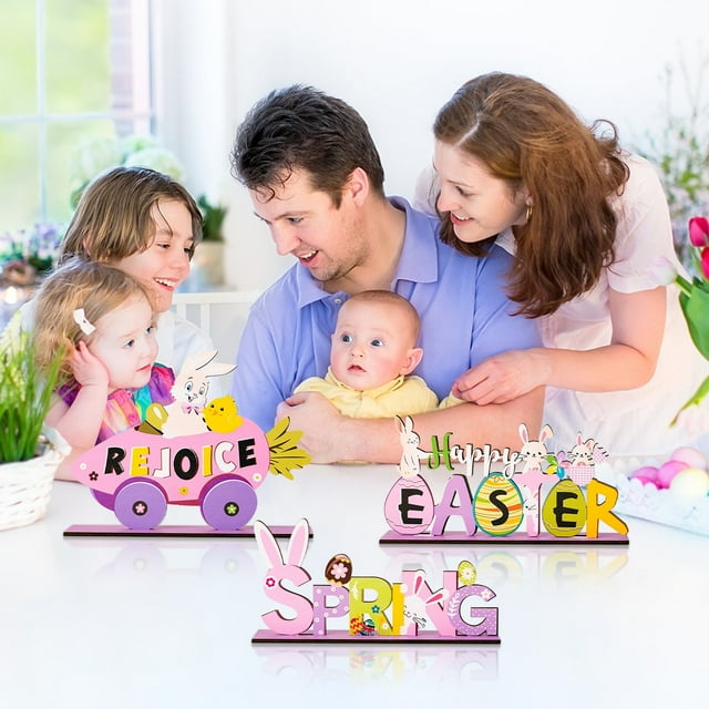 Easter Decorations for The Home Happy Easter Tree Decorative Wooden Design Handicrafts Decorative Event Party Supplieseaster Party Decorations