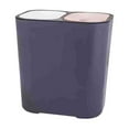 thumbnail image 2 of Cubo de basura con compartimentos para residuos de cocina, blanco, con tapa para separar residuos secos y húmedos, elegante cubo de basura de plástico para el hogar., 2 of 6