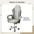 thumbnail image 5 of Gaming Chair Cover Set, Soft Gaming Chair Slipcovers for Office, Includes 1 Back Cover, 1 Seat Cover, 2 Arm Covers, 5 of 5