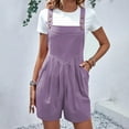 thumbnail image 2 of cfhntfmh Overalls for Womens Casual Adjustable Straps Romper Sleeveless Loose Summer Wide Leg Bib Jumpsuit with Pockets, 2 of 6