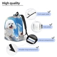 thumbnail image 5 of Ratiio Cute Cloud Bichon Frise Print Canvas Backpack for Women & Men Retro Aesthetic Rucksack Basic Backpack for High School/College Students Travel Laptop Bag, 5 of 5