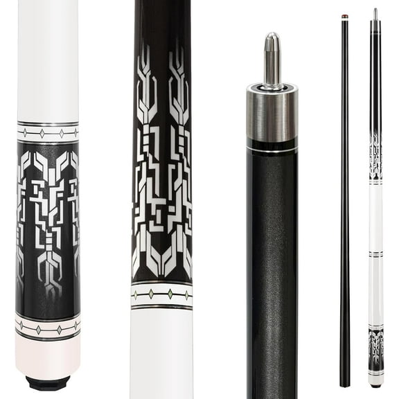 HomeSeason Glass Fiber Pool Cue 58" Professional Pool Stick 12.7mm 4-Layer Tip Low Deflection Cue Stick, 3 * 8/8Joint Pin, Ultra-Smooth, Billiard Cue Sticks- Black/18oz