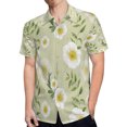 thumbnail image 4 of High Quality Hawaiian Shirts for Men Short Sleeve Aloha Beach Shirt Floral Summer Casual Button Down Shirts Blouses F78AA4, 4 of 7