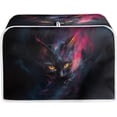 thumbnail image 1 of UNICEU Black Cat Print 2 Slice Toasters Cover Dust Proof Bread Maker Cover Kitchen Small Appliance Dust Protector Home Decoration, 1 of 7
