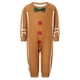 thumbnail image 4 of Pijamas familiares a juego para Navidad 2025, conjunto de ropa de dormir con top y pantalones con estampado de hombre de jengibre y lazo para bebé, 4 of 5