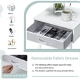 thumbnail image 5 of Giantex End Table, Accent Bedside Table W/ 1 Removable Fabric Drawer, ultipurpose for Living Room, Bedroom, Sofa Side Small Space Nightstand, White, 5 of 6