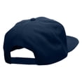 thumbnail image 4 of Round Smiley Face Patched Wool Blend Pro Style Snapback - Navy OSFM, 4 of 5