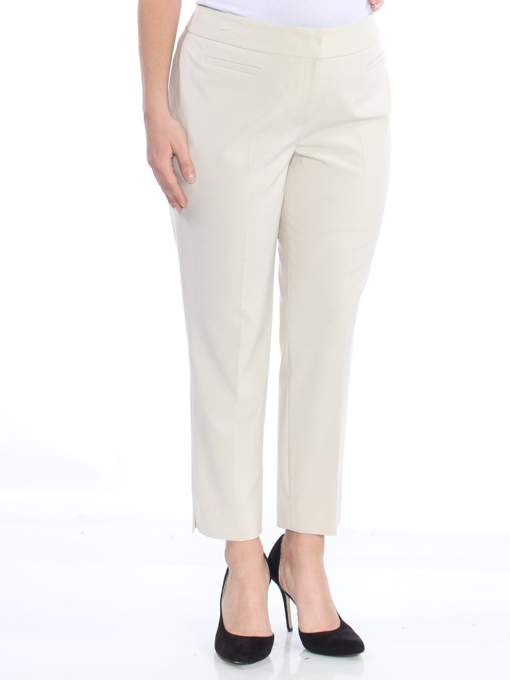 Nine West NINE WEST Womens Beige Straight leg Wear To Work Pants Size