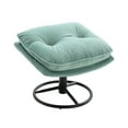 thumbnail image 6 of Anysun Accent Swivel Chair with Ottoman for Living Room - Velvet Reading Chairs Set - Tufted Recliner Chairs with Swivel Base for Nursery - Teal, 6 of 10