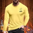 thumbnail image 2 of Men's Casual Long Sleeve Color Block Graphic Print Crew Neck T-Shirt Comfortable Pullover Tee Top, 2 of 5