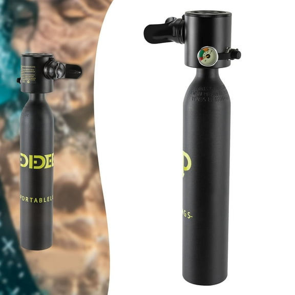 Portable 0.13 Gal Scuba Tank with Pressure-Resistant Aluminum Alloy, Safe Explosion-Proof Copper Plate, Ideal for Beginners, Divers, and Backup Gas Source