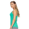 thumbnail image 2 of Expert Brand USA-Made Women's MoCA Cotton Blend Strappy Cami, Bright Teal, XL, 2 of 5