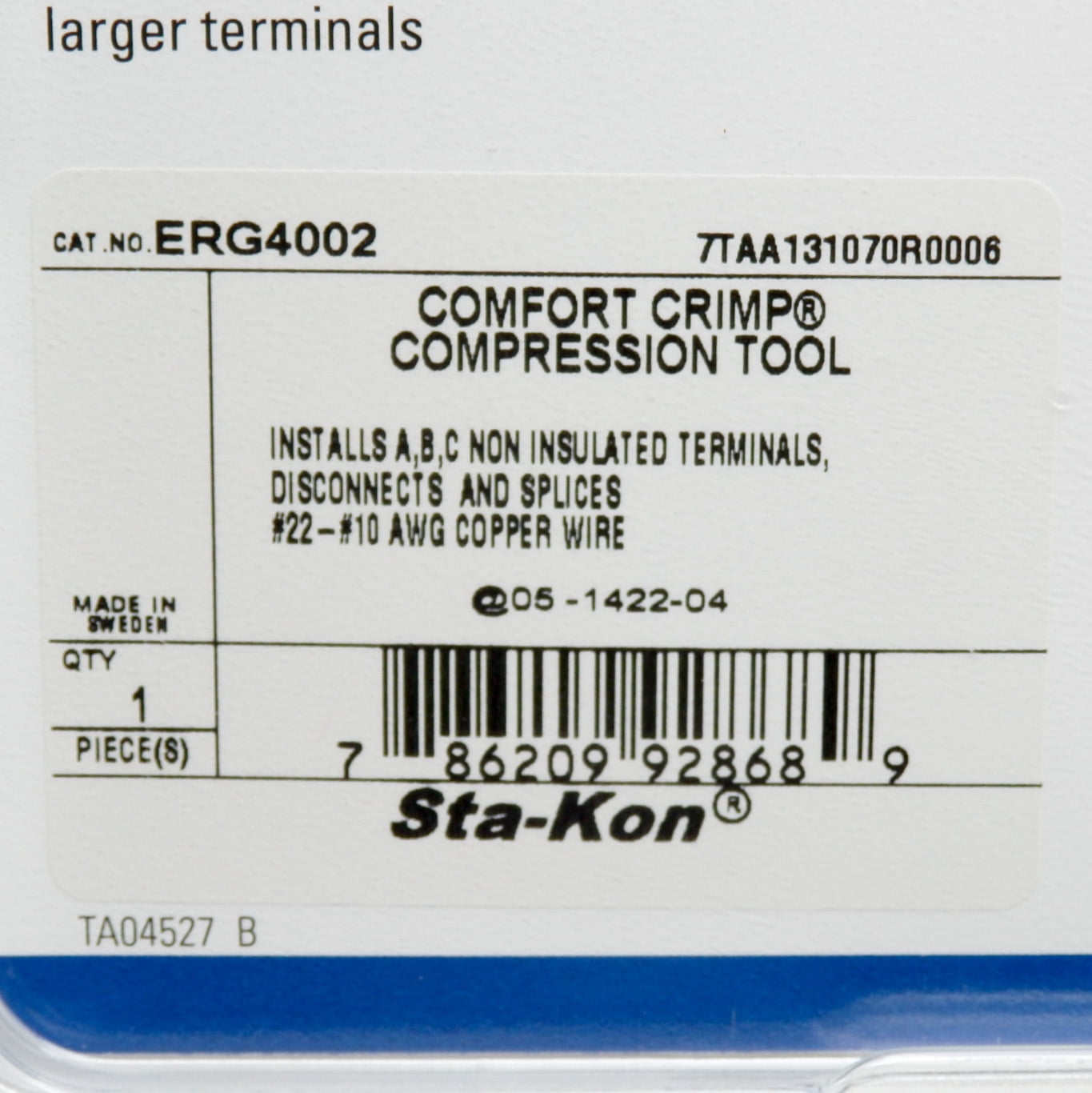 Thomas & Betts ERG4002 Ergonomic Crimping Tool