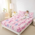 thumbnail image 4 of Manfei Pink Kawaii Axolotl Full Size Sheets, Cute Cartoon Animal Bed Sheets, Teens Boys Girls Kids Sheet Sets, Ultra Soft Home Decor, 4-Piece, 4 of 7