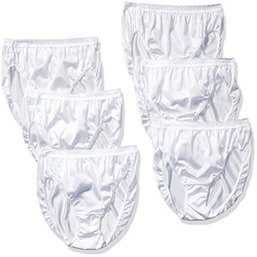 Hanes Hanes Womens 6 Pack Nylon Hi Cut Panties Assorted 9 