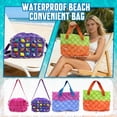 thumbnail image 3 of Inflatable PVC Beach Bag, Printed Shoulder Crossbody, Portable Outdoor Storage for Pool, Style D, 3 of 5