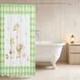 thumbnail image 3 of Erosebridal Goose Shower Curtain 72Wx72L for Girls, Green Hats Waterproof Bathroom Curtain, 3 of 5