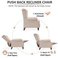 thumbnail image 4 of IPKIG Massage Recliner Chair, Single Sofa with 6-Point Vibration, Heat Function, Wingback Design, Side Pockets, and Adjustable Positions (Beige), 4 of 8
