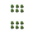 thumbnail image 4 of Bewildely Paquete de 6 Suministros de decoración de pasteles Planta artificial Brillo Cumpleaños Regalos lindos Decoraciones de empavesado Trébol invertido oscuro 2piezas, 4 of 6