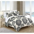 thumbnail image 1 of Chic Home DS3493-US 2 Pièces Sardinia Super Doux Microfibre Grand Médaillon Imprimé Réversible avec Géométrique Imprimé Dos Simple Housse de Couette Set&44; Noir, 1 of 1