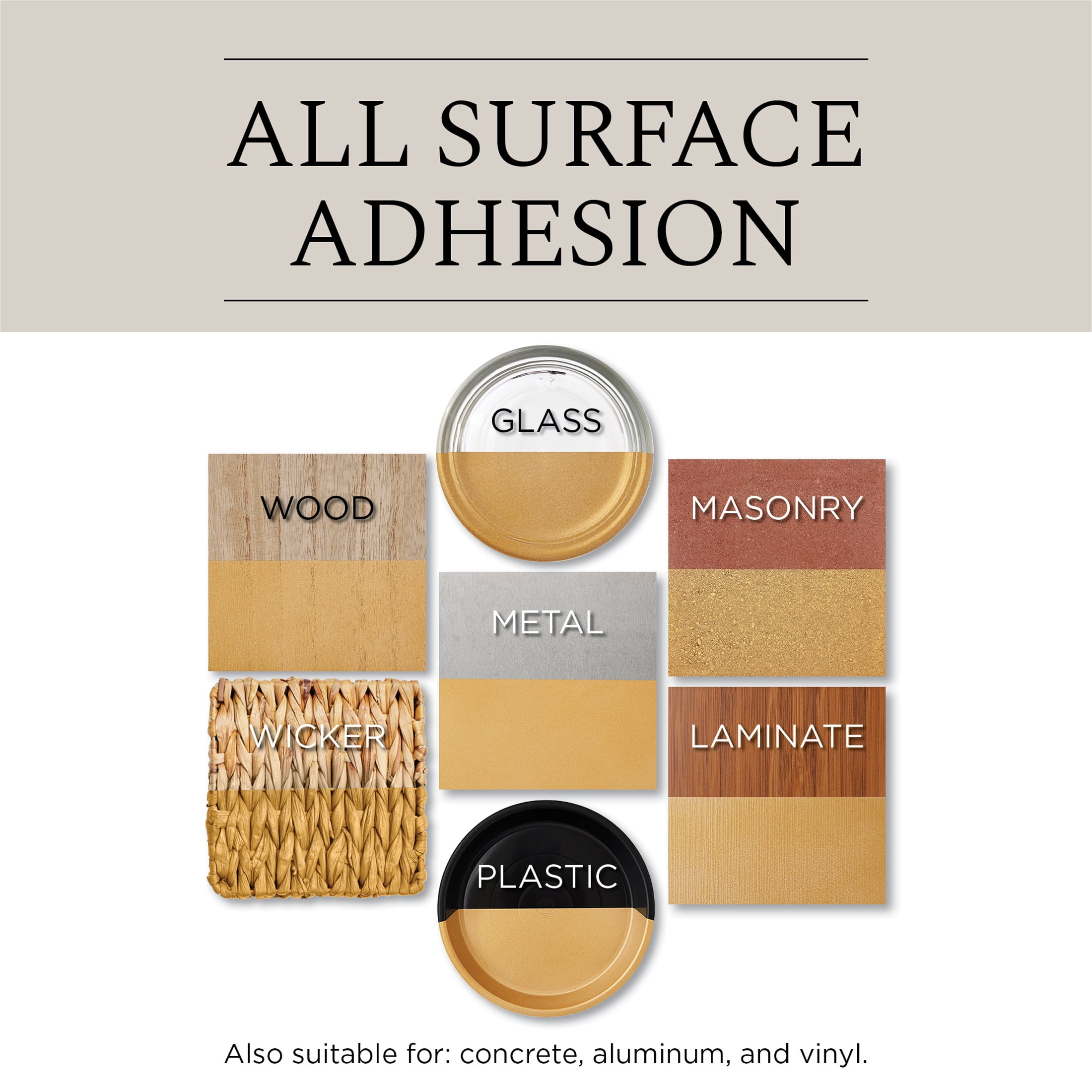 6 Pack, Vintage Gold, Rust-Oleum Universal All Surface Interior/Exterior Metallic Spray Paint-342918, 11 oz