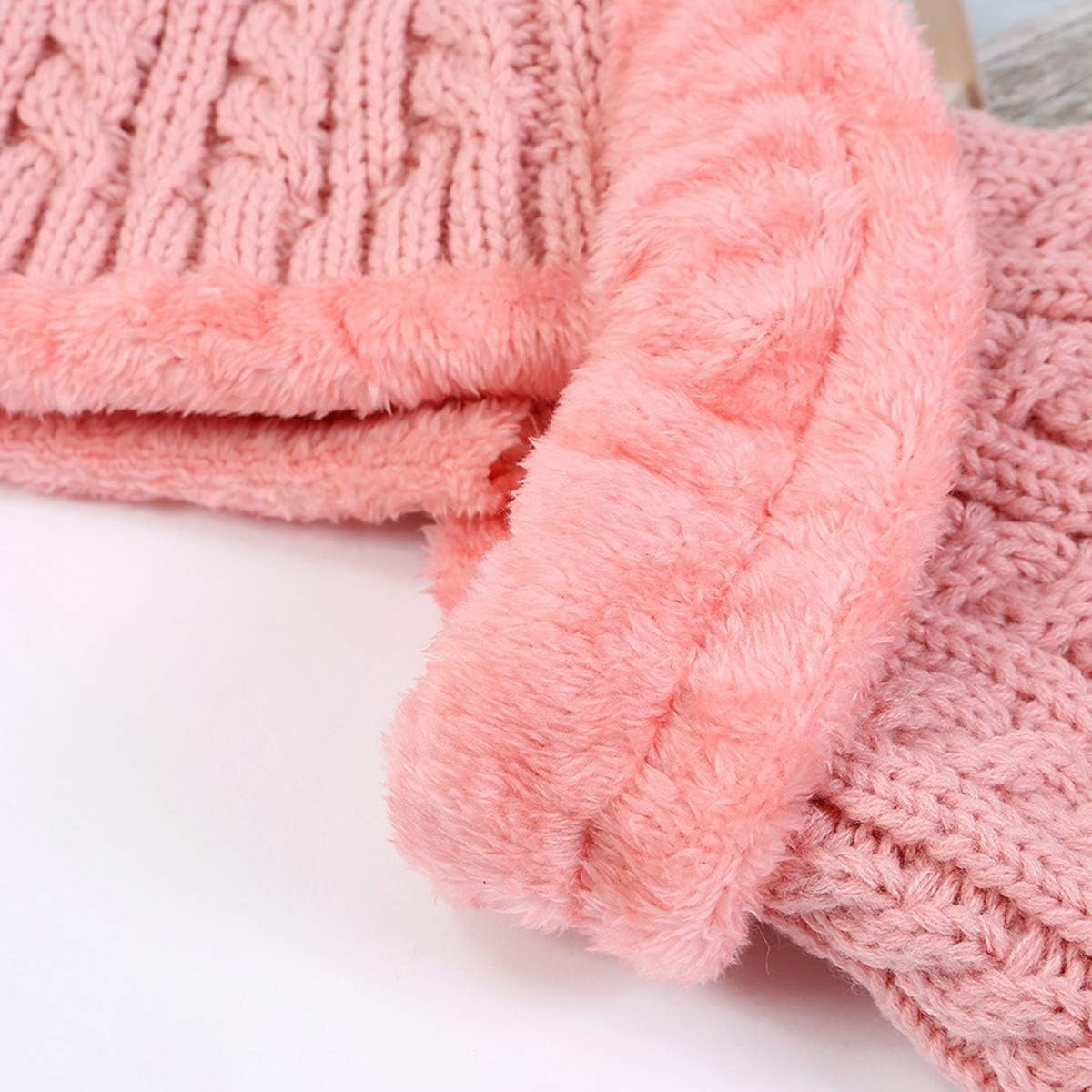 YooGuoGuo Women Winter Beanie Hats One Piece Fleece Lined Knit Balaclavas Mask Set Skull Neck Circle Scarf Ski Snow Hat Pompom