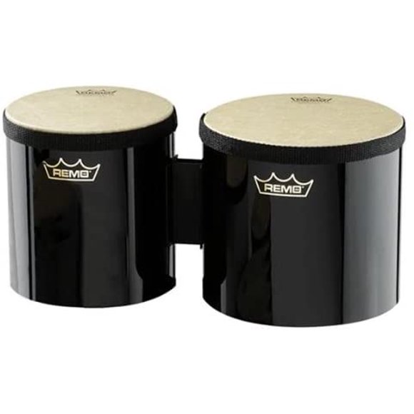 REMO Bongo Set, 6"/7" Diameters, Black