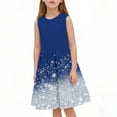 thumbnail image 1 of Tranfacy Robes d'Été pour Ados Enfants Sans Manches à Imprimé de Paillettes Col Rond Taille Cintrée Robe d'Été pour Enfants de Taille Moyenne, 1 of 7