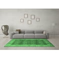 thumbnail image 3 of Ahgly Company Machine Washable Indoor Rectangle Oriental Emerald Green Traditional Area Rugs, 5' x 8', 3 of 4