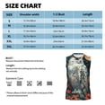 thumbnail image 5 of Lsque Moon Flower White Owl Print Men's Cotton Blend Sleeveless Muscle Shirts (S-3XL)- Moisture Wicking, Odor Protection, UPF 30+,Medium, 5 of 8
