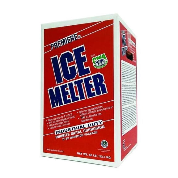 Premiere 50 lb Carton Ice Melt, Granular, -8 Degrees F, Blue CPM050P