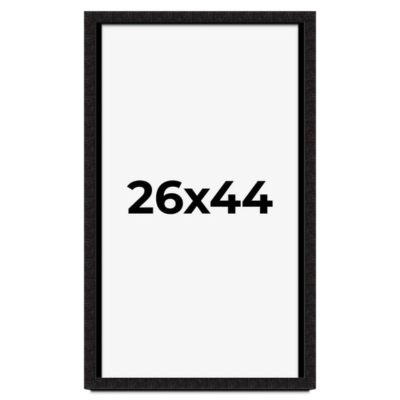 26x44 Shadow Box Black Solid Wood Display Picture Frame | 1 Inch Rabbet Depth | | 1.375 Inch