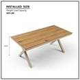 thumbnail image 4 of 70.87" Rectangular Outdoor Dining Table with X-Shape Aluminum Legs-Brown, 4 of 6