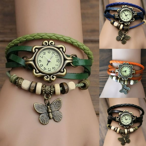 Xinyolin Watches Faux Leather Adjustable Metal Fashion - Weave Wrap Watches for Daily Wear