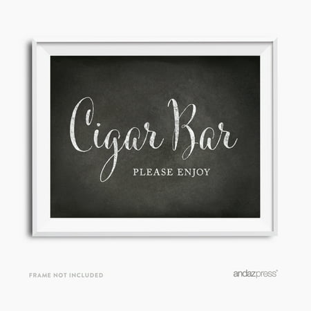 Cigar Bar Vintage Chalkboard Wedding Party Signs
